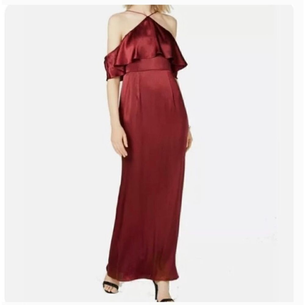Adrianna Papell Satin Hammered Dress Size 12